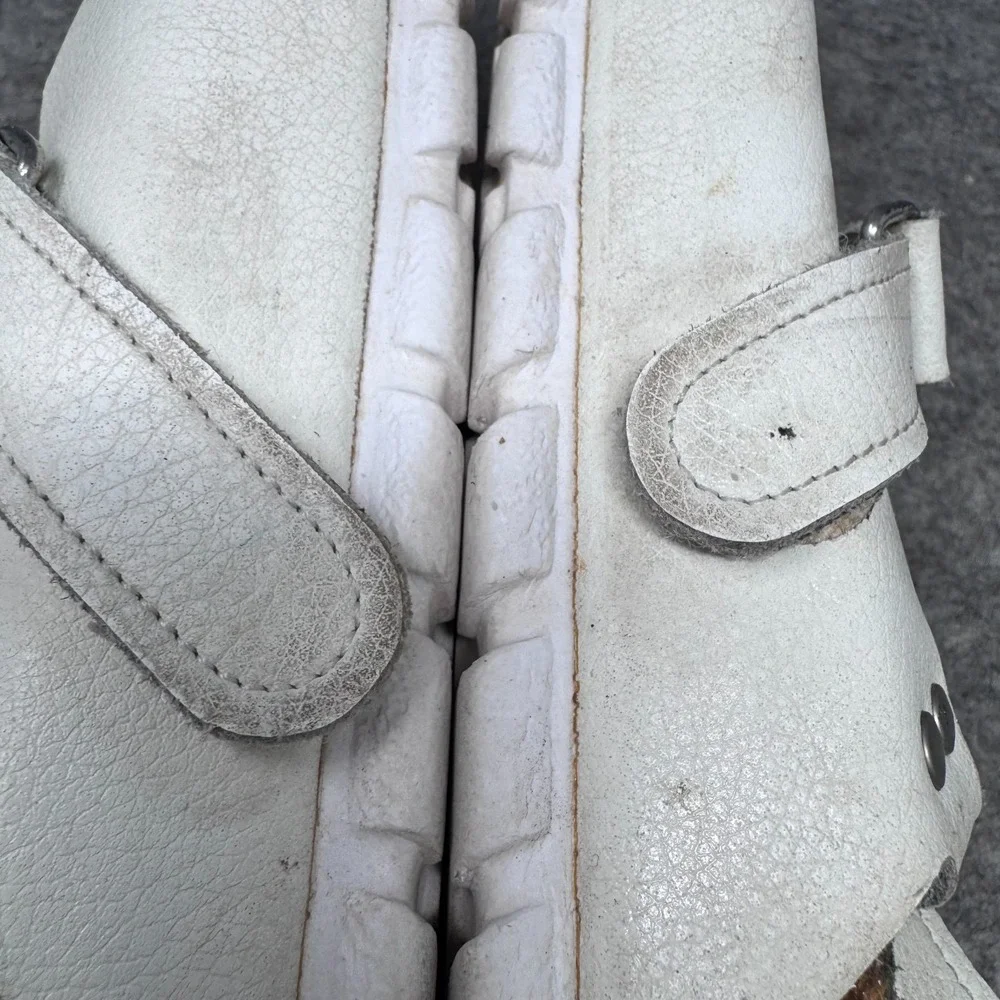 Birkenstock ALPRO White Leather Clogs Shoes Womens Size 38 / 7 Perforated Sling - Picture 8 of 11